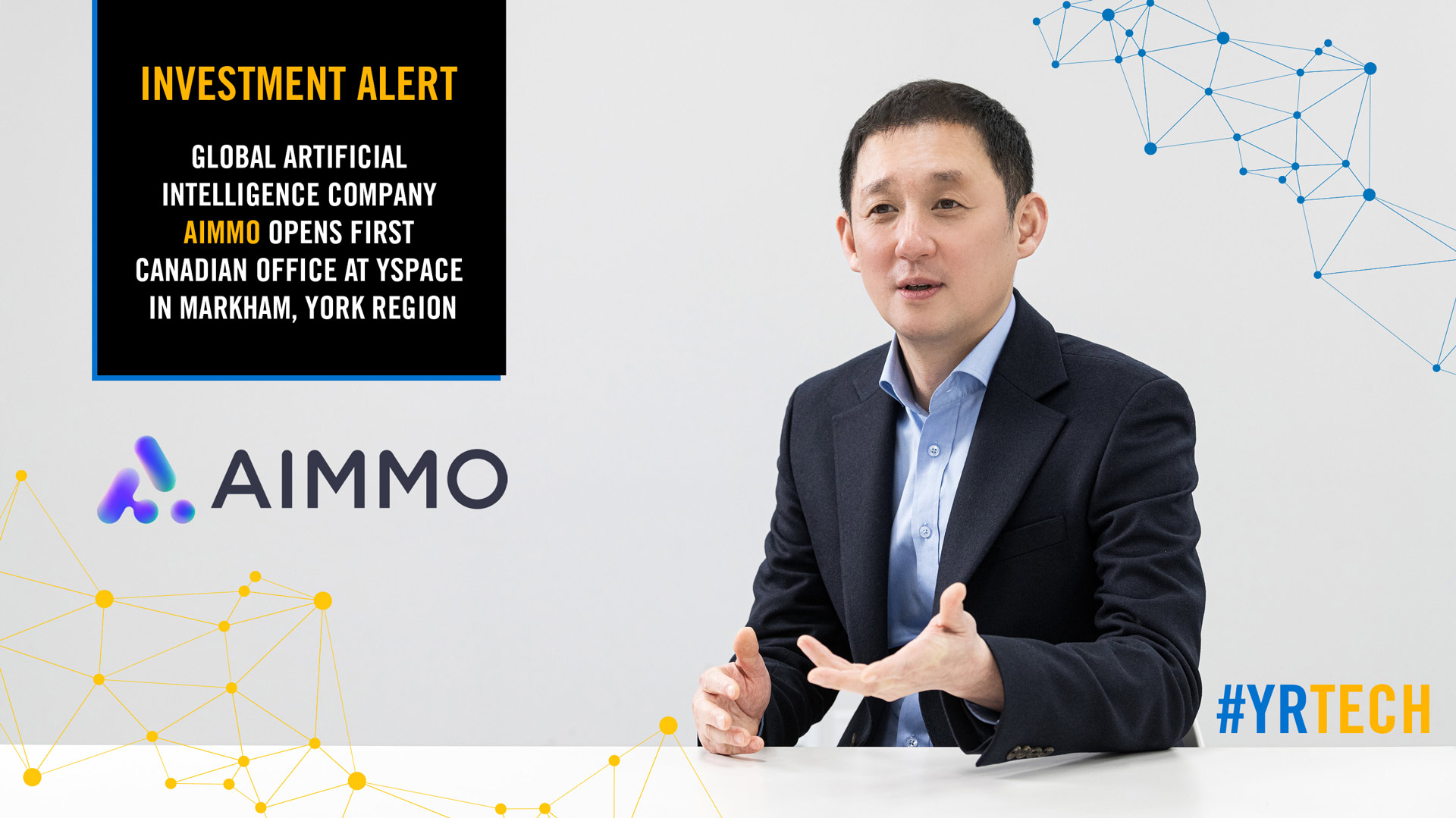 Investment Alert: AIMMO expands to Markham, York Region. Man sitting at a table