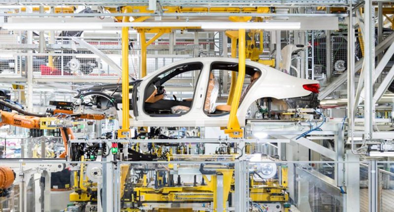 Car on a production line