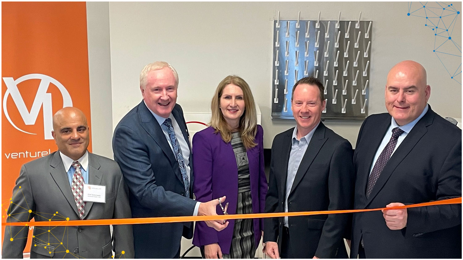 A ribbon cutting for the new HCI MedTech Lab