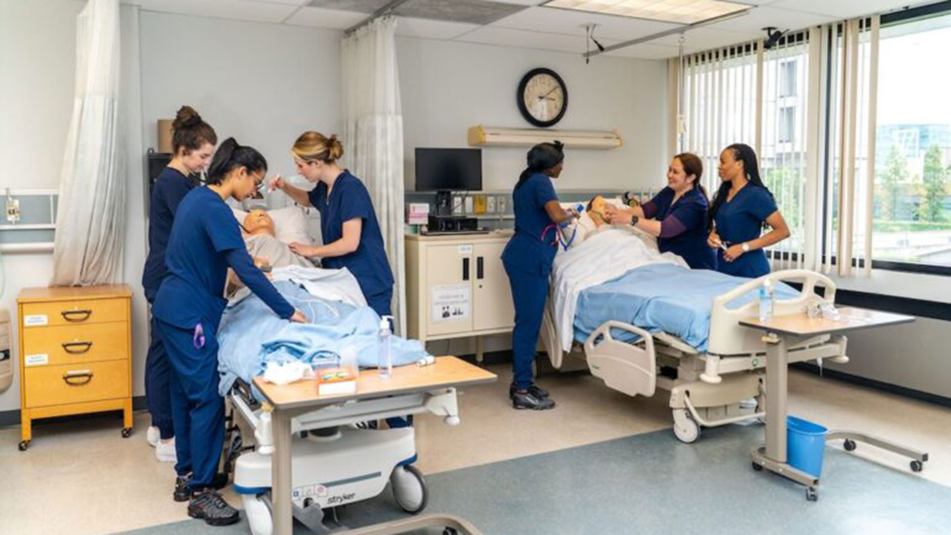 Nurses practicing