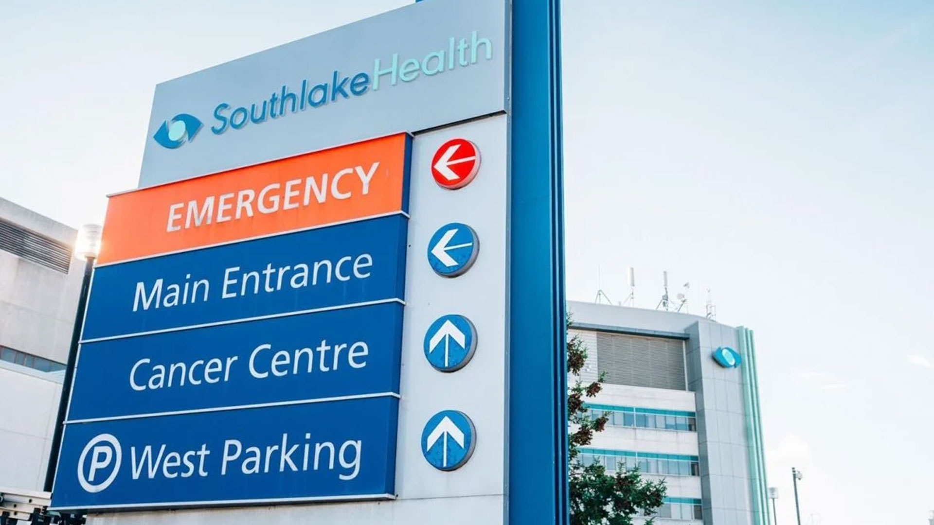 Sign at Southlake Health Hospital